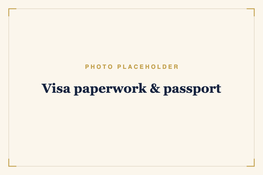Visa paperwork & passport