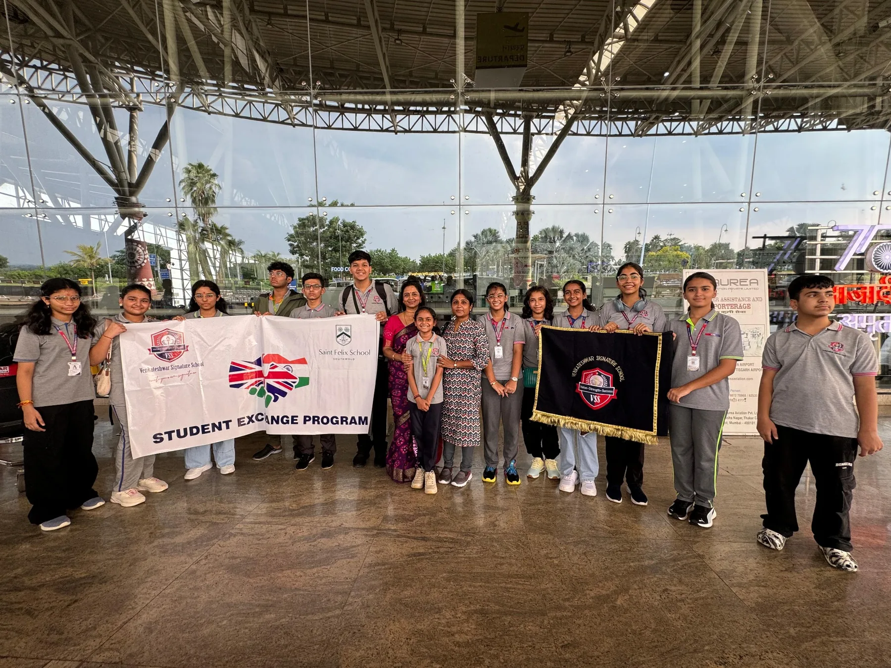 Students preparing to travel for a UK student exchange programme