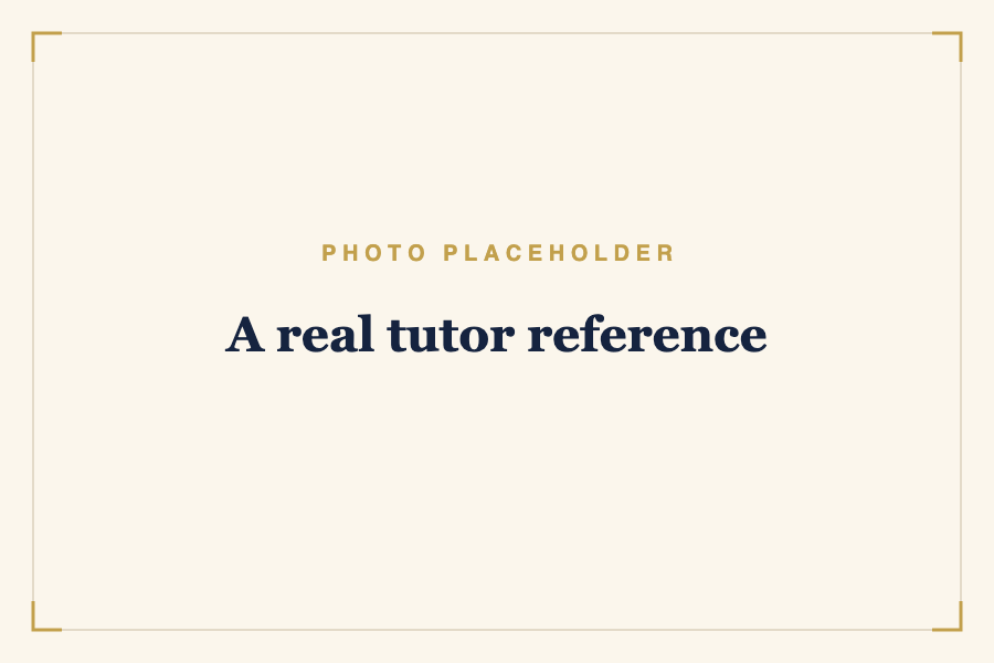 A real tutor reference