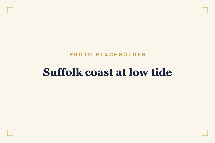 Suffolk coast at low tide
