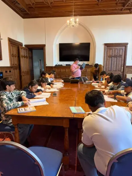 A teacher-training session in a UK classroom